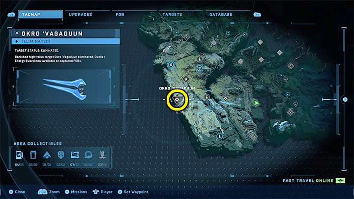Sie finden das Ziel im südwestlichen Abschnitt der Weltkarte – Halo Infinite: Hochwertige Ziele – Komplettlösung – Nebenaufgaben – Halo Infinite Guide