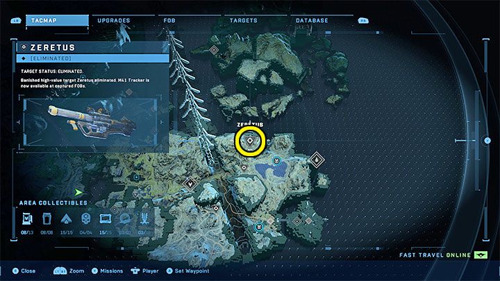 Sie finden das Ziel im südöstlichen Abschnitt der Weltkarte – Halo Infinite: Hochwertige Ziele – Komplettlösung – Nebenaufgaben – Halo Infinite Guide