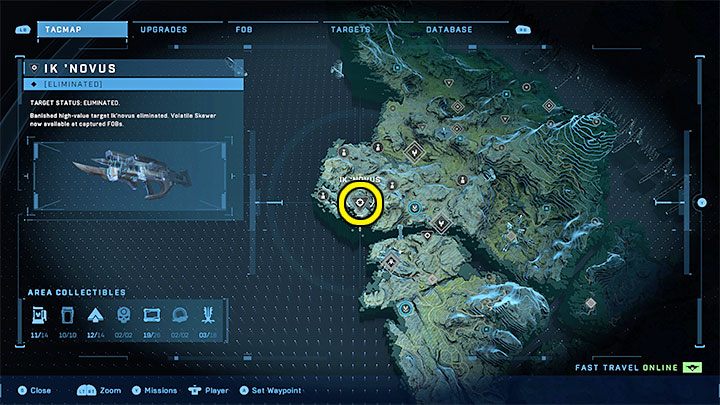 Sie finden das Ziel im westlichen Teil der Weltkarte – Halo Infinite: Hochwertige Ziele – Komplettlösung – Nebenaufgaben – Halo Infinite Guide
