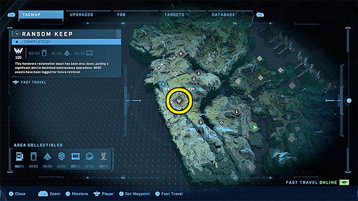 Die feindliche Basis befindet sich im westlichen Teil der Karte – Halo Infinite: Banished Outposts – Walkthrough – Zusätzliche Aufgaben – Halo Infinite Guide