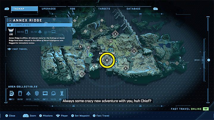 Die feindliche Basis befindet sich im südlichen Teil der Karte – Halo Infinite: Banished Outposts – Walkthrough – Zusätzliche Aufgaben – Halo Infinite Guide