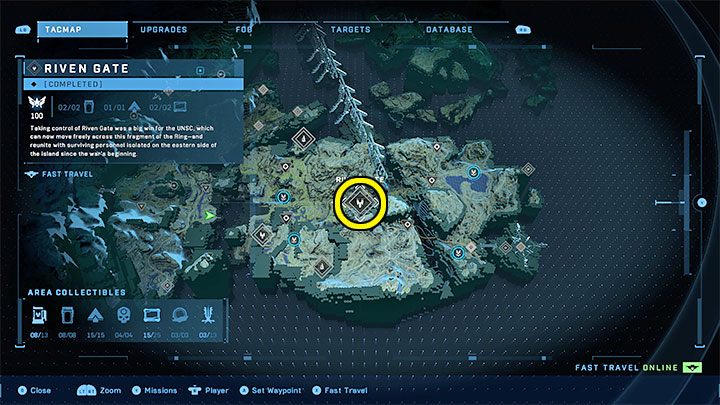 Die feindliche Basis befindet sich im südöstlichen Teil der Karte – Halo Infinite: Banished Outposts – Walkthrough – Zusätzliche Aufgaben – Halo Infinite Guide
