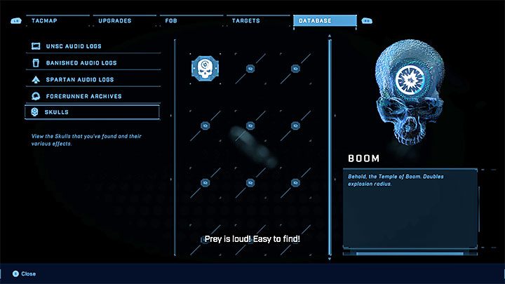 Der Schädel verdoppelt den Explosionsradius - Halo Infinite: Boom, 1. Schädel (Warship Gbraakon) - Ort, wo zu finden?  - Schädel - Halo Infinite Guide