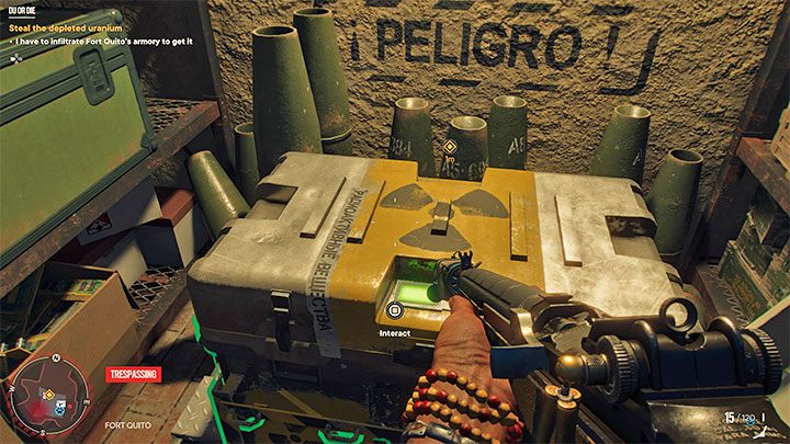 Wenn Sie den Schlüssel erhalten, können Sie die im Screenshot abgebildete Waffenkammertür im unteren Teil der Festung öffnen – Far Cry 6: DU or Die – Walkthrough – Operations – Prolog – Far Cry 6 Guide