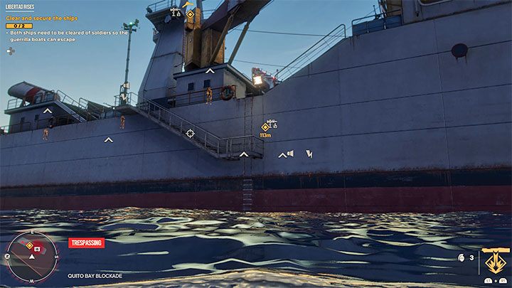 Ihre zweite große Aufgabe in dieser Mission wird es sein, alle Feinde von den 2 Schiffen loszuwerden, die die Bucht blockieren – Far Cry 6: Libertad Rises – Komplettlösung – Operationen – Prolog – Far Cry 6 Guide