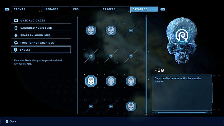 Der Schädel deaktiviert den Motion Tracker - Halo Infinite: Fog, 7. Schädel (offene Welt) - Ort, wo zu finden?  - Schädel - Halo Infinite Guide