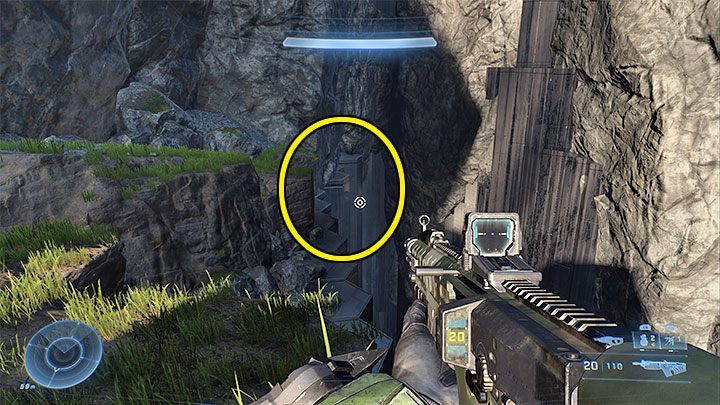 Sie erreichen eine kleine Lichtung, die von felsigen Regalen umgeben ist (Bild 1) – Halo Infinite: Blind, 8. Schädel (offene Welt) – Ort, wo zu finden?  - Schädel - Halo Infinite Guide