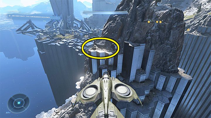 Jetzt, da Sie ein Flugzeug haben, können Sie einfach zur Insel fliegen - Halo Infinite: Famine, 10. Schädel (offene Welt) - Ort, wo zu finden?  - Schädel - Halo Infinite Guide