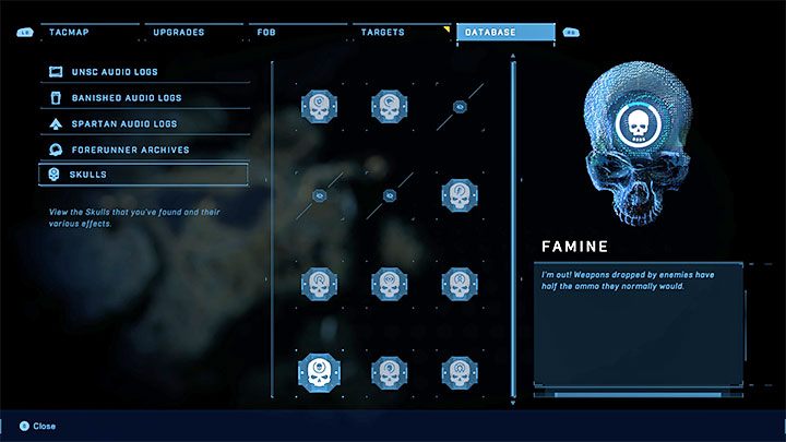 Der Schädel bewirkt, dass besiegte Feinde weniger Munition fallen lassen – Halo Infinite: Famine, 10. Schädel (offene Welt) – Ort, wo zu finden?  - Schädel - Halo Infinite Guide