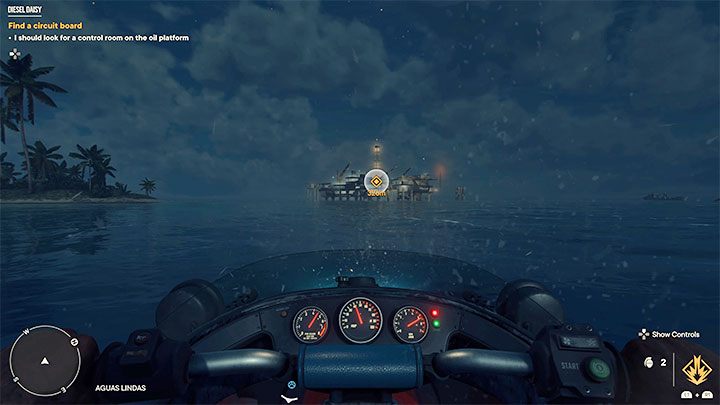 Diese Aufgabe erfordert die Infiltration einer GPD-Ölplattform im offenen Wasser nordwestlich der Insel – Far Cry 6: Diesel Daisy – Komplettlösung – Madrugada – Far Cry 6 Guide