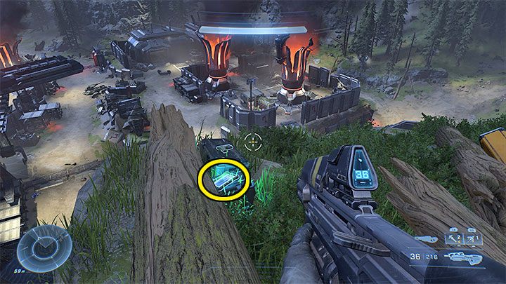 Das Audioprotokoll befindet sich auf dem Hügel neben dem Ransom Keep – es ist im Bild oben zu sehen – Halo Infinite: Ransom Keep (Lockdown) – Liste, Kerne, Aufzeichnungen – Lock – Halo Infinite Guide