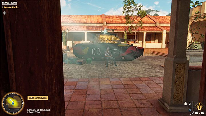 Karlito ist der Name eines antiken Panzers, der im zentralen Hof steht – Far Cry 6: National Treasure – Walkthrough – El Este – Far Cry 6 Guide
