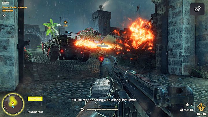 Die Prämisse dieser Schlacht besteht darin, es dem Panzer zu ermöglichen, vorwärts zu drängen und die Tore zu durchbrechen, um weiter in die Festung vorzudringen – Far Cry 6: Harpoon – Komplettlösung – El Este – Far Cry 6 Guide