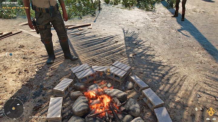 Sobald Sie den Grill erworben haben, gehen Sie zum Lagerfeuer und halten Sie die Interaktionstaste gedrückt, um das erhaltene Essen auf den Grill zu legen – Far Cry 6: Unser Recht auf Party – Komplettlösung – El Este – Far Cry 6 Guide