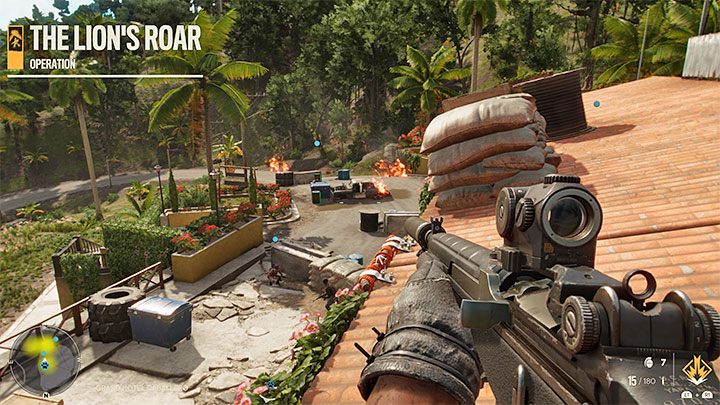 Diese Mission bietet viel Freiheit bei der Wahl des Ortes, von dem aus Sie sich gegen feindliche Soldaten verteidigen, die in der Gegend auftauchen - Far Cry 6: The Lions Roar - Komplettlösung - El Este - Far Cry 6 Guide