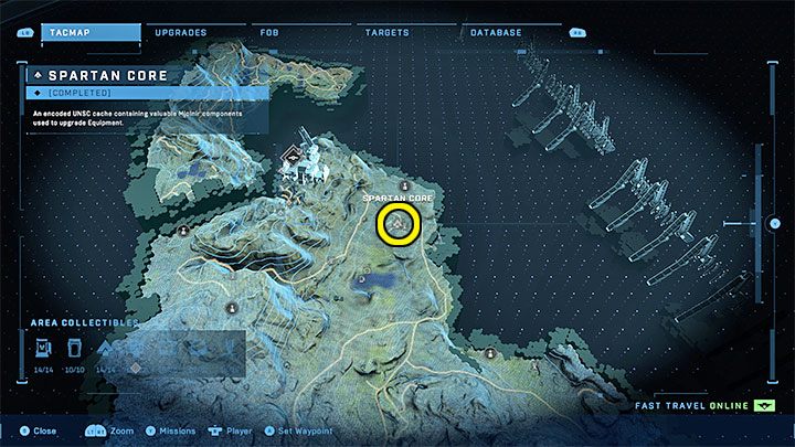 Der Kern befindet sich im nördlichen Teil der Region – Halo Infinite: Mjolnir Armory und Spartan Cores (Verbindungen) – Verbindungen – Halo Infinite Guide