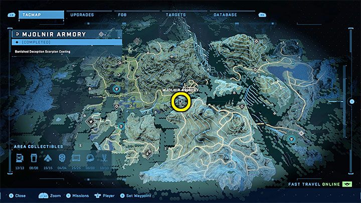 Die Waffenkammer befindet sich in der Nähe des Außenpostens Riven Gate – Halo Infinite: Mjolnir Armory and Spartan Cores (Reformation) – Reformation – Halo Infinite Guide