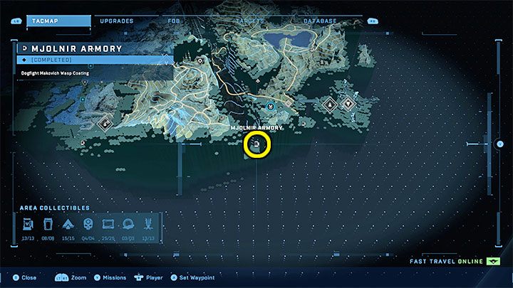 Die Waffenkammer befindet sich am südlichen Ende der Region – Halo Infinite: Mjolnir Armory and Spartan Cores (Reformation) – Reformation – Halo Infinite Guide