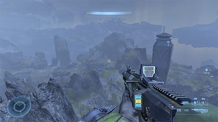Für welche Methode Sie sich auch entscheiden, Sie müssen auf den Berggipfel klettern und einige Sekunden dort stehen, um den Erfolg zu erhalten – Halo Infinite: Nosebleed-Erfolg – ​​wie erhalten Sie ihn?  - Anhang - Halo Infinite Guide