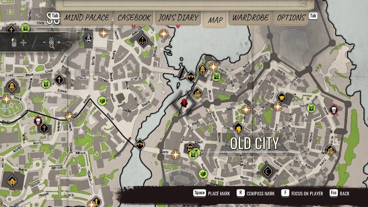 Region: Nordwestlicher Teil der Altstadt – Sherlock Holmes Kapitel Eins: Die Schatzinsel, Phase 2 – Komplettlösung, Lösung – Cordon Tales – Sherlock Holmes Kapitel Eins Guide