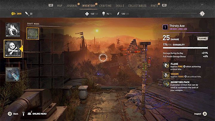 Die zweite Hauptkategorie sind Waffenmodifikationen – Dying Light 2: Crafting – Basics – Dying Light 2 Guide