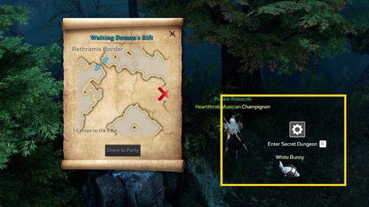 Wenn Sie die Karte im Inventar öffnen, wird die Minikarte – Lost Ark: Secret Dungeons and Treasure Maps – Basics – Lost Ark Guide angezeigt