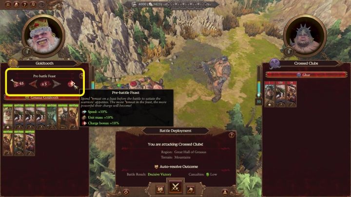 Jede Armee kann jederzeit etwas von ihrem Fleisch dem Großen Schlund opfern, um im Gegenzug bestimmte Boni zu erhalten - Total War Warhammer 3: Ogre Kingdoms - Einzigartige Mechanik - Königreich der Oger - Total War Warhammer 3 Guide