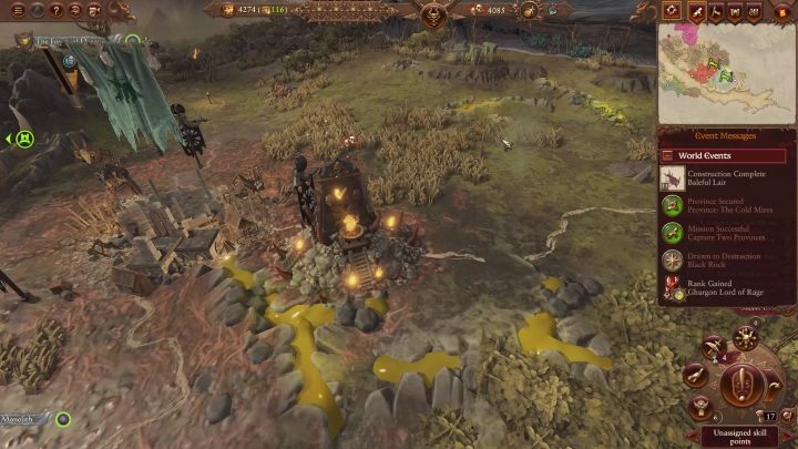 Auf der Kampagnenkarte erkennen Sie die Haufen an den beiden roten Totenköpfen.  - Total War Warhammer 3: Khorne - Einzigartige Mechanik - Khorne - Total War Warhammer 3 Guide