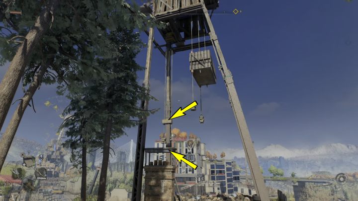 Klettere auf den Schornstein und springe dann zu dem sich schnell bewegenden Metallfragment der Windmühle – Dying Light 2: Windmills (Horseshoe) – Liste – Windmills – Dying Light 2 Guide