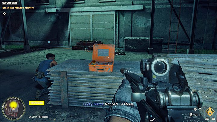 Um einzubrechen, verwenden Sie Feuerwerkskörper als Sprengstoff – interagieren Sie mit der roten Box – Far Cry 6: Waffe der Wahl – Komplettlösung – El Este – Far Cry 6 Guide