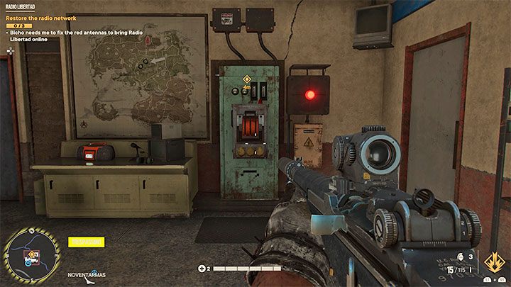 Die rote Antenne von Punkt 1 auf unserer Karte befindet sich an einem kleinen Ort, der von Feinden besetzt ist – Sie müssen sie nicht einmal alle eliminieren – Far Cry 6: Umerziehung – Komplettlösung – Valle De Oro – Far Cry 6 Guide