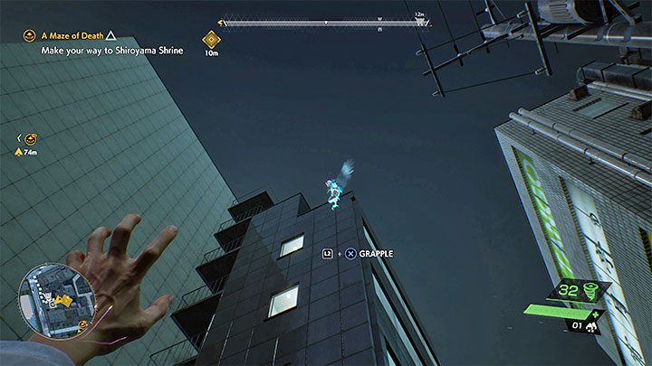 Nachdem Sie den angegebenen Ort erreicht haben, suchen Sie nach einem fliegenden Tengu – diese Kreatur kann an einem Ort bleiben oder über das Gebiet fliegen – Ghostwire Tokyo: Rooftops – wie kommt man dorthin?  - Häufig gestellte Fragen - Ghostwire Tokyo-Leitfaden