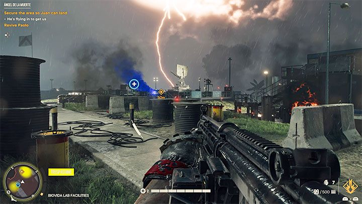 Verlassen Sie das Gebäude und gehen Sie zum Landeplatz der BioVida-Einrichtung, wo der Hauptkampf dieser Operation stattfinden wird – Far Cry 6: Angel De La Muerte – Walkthrough – Valle De Oro – Far Cry 6 Guide