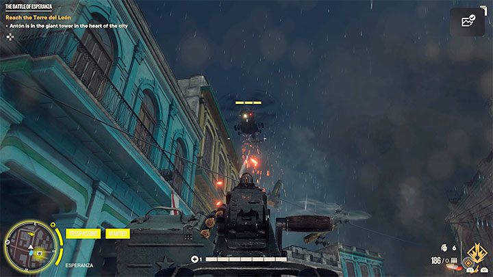 Während des letzten Teils des Marsches kann ein feindlicher Hubschrauber über Ihrem Kopf erscheinen – Far Cry 6: Die Schlacht von Esperanza – Komplettlösung – Esperanza – Far Cry 6 Guide