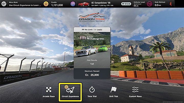 Dieses Kapitel ist einzigartig, da es Sie auffordert, sich mit dem Circuit Experience-Modul vertraut zu machen, das bereits früher in Gran Turismo Sport – Gran Turismo 7: Karrieremodus – Kapitel/Menüs 21–30 – Karriere – Gran Turismo 7-Leitfaden erschienen ist