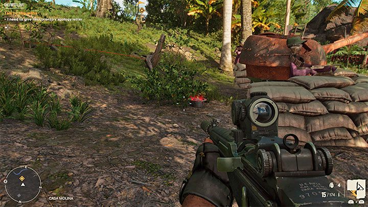 Die zweite Variante sind Annäherungsminen, die automatisch explodieren, wenn Sie ihnen zu nahe kommen – Far Cry 6: The First Love – Komplettlösung – Orange Geschichten – El Este – Far Cry 6 Guide
