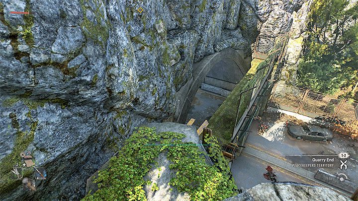 Letztendlich sollten Sie den im obigen Screenshot gezeigten Felsvorsprung erreichen – Dying Light 2: Lets Waltz!  - Komplettlösung - Story-Quest - Dying Light 2 Guide