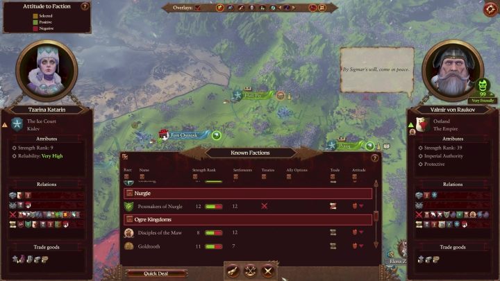 Der Diplomatie-Bildschirm besteht aus 3 Hauptteilen – Total War Warhammer 3: Diplomacy – Basics – Total War Warhammer 3 Guide