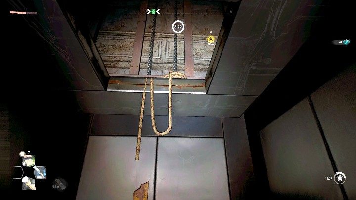Betreten Sie den Aufzug und gehen Sie dann durch die im obigen Screenshot gezeigte Öffnung zum Schacht – Dying Light 2: The Lost Light – Komplettlösung – Story-Quest – Dying Light 2 Guide