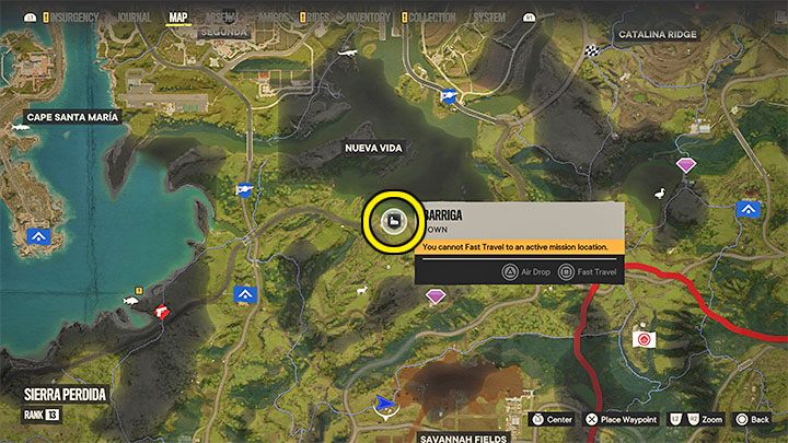Erreichen Sie die Stadt Barriga am nördlichen Ende der Region Sierra Perdida – wir haben sie auf dem Screenshot markiert – Far Cry 6: The Seeds of Love – Walkthrough – El Este – Far Cry 6 Guide