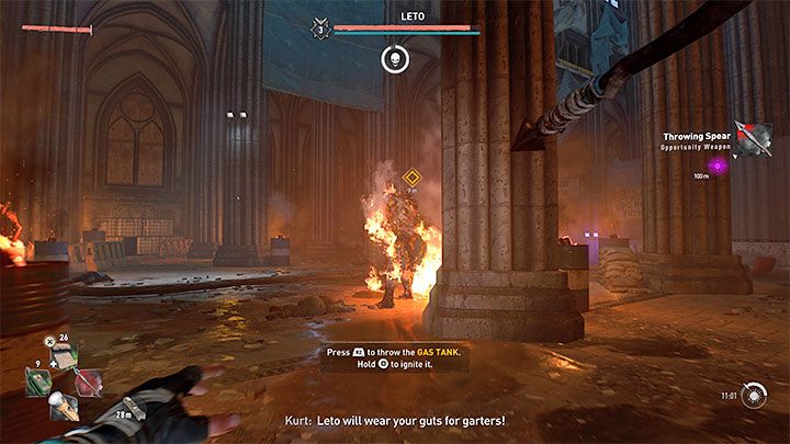 Es gibt zwei Arten von einzigartigen Objekten in der Arena, die dir helfen können, gegen den Boss zu kämpfen – Dying Light 2: Cathedral – Walkthrough – Story Quest – Dying Light 2 Guide
