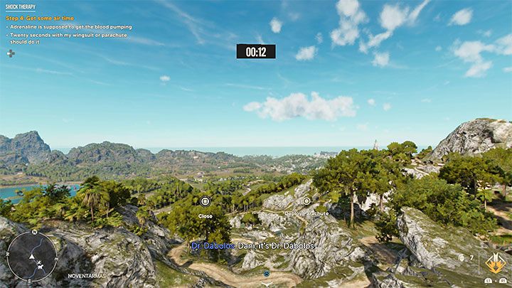 Die vierte Herausforderung zwingt Sie dazu, mindestens 20 Sekunden in der Luft zu verbringen – Far Cry 6: Shock Therapy – Komplettlösung – Valle De Oro – Far Cry 6 Guide