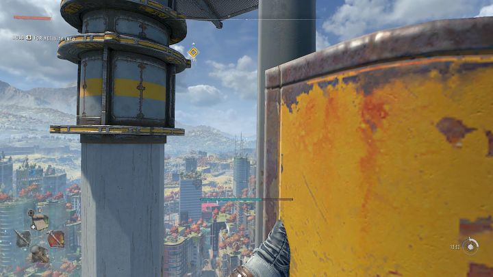 Springen Sie auf eine der rotierenden Stangen und klettern Sie in die obere Etage – Dying Light 2: Empire – Komplettlösung – Story-Quest – Dying Light 2 Guide