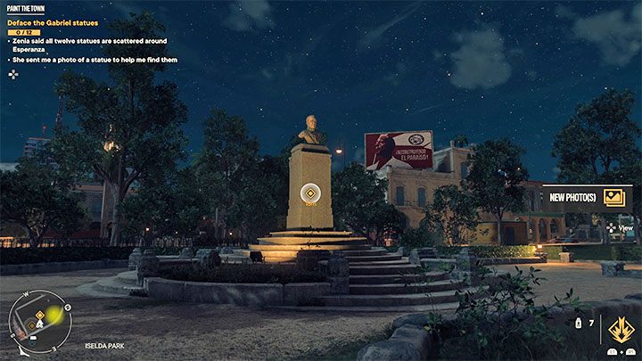 Ein Beispiel einer Gabriel-Statue ist im Bild oben zu sehen – Sie sollten sie aus der Ferne leicht erkennen können – Far Cry 6: Paint the Town – Walkthrough – Esperanza – Far Cry 6 Guide