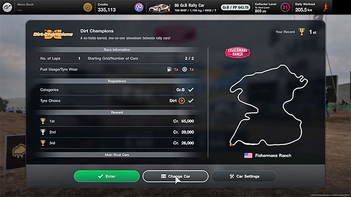 Das Rennen hat zwei Grundvoraussetzungen – Gran Turismo 7: Grinden und Credits verdienen – Fishermans Ranch – Credits verdienen – Gran Turismo 7 Guide