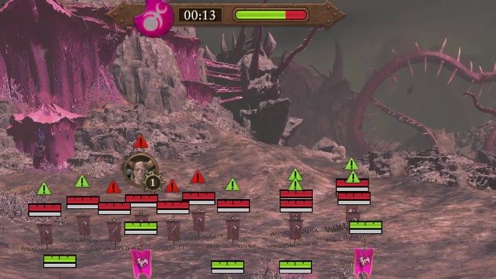 Oben in der Mitte der Karte befindet sich ein Timer – er zeigt an, wie lange der Kampf bereits andauert - Total War Warhammer 3: Battles - Military - Total War Warhammer 3 Guide