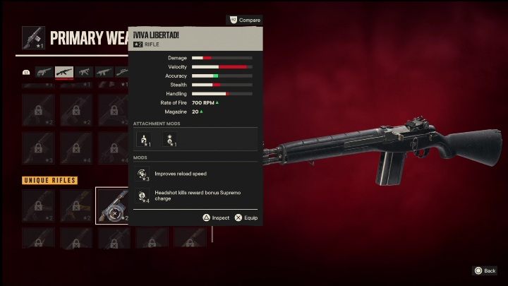Besonderheiten: Das iViva Libertad-Gewehr hat Modifikationen wie - Far Cry 6: Gewehre, einzigartige Waffen - Liste - einzigartige Waffen - Far Cry 6 Guide