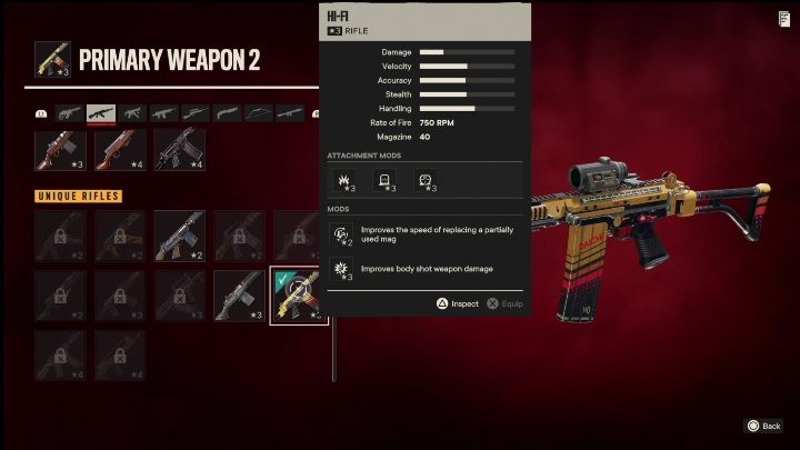 Besonderheiten: Hi-Fi ist ein Gewehr mit Modifikationen wie - Far Cry 6: Gewehre, Einzigartige Waffen - Liste - Einzigartige Waffen - Far Cry 6 Guide