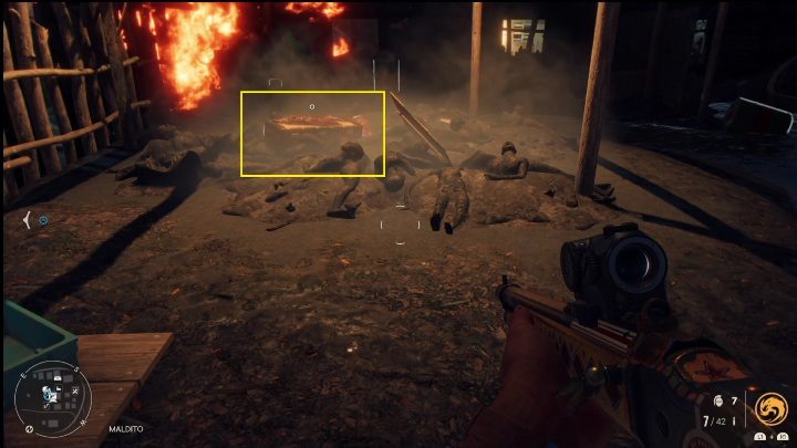 Die Waffe befindet sich unter einem Holzgebäude – Far Cry 6: Gewehre, einzigartige Waffen – Liste – einzigartige Waffen – Far Cry 6 Guide