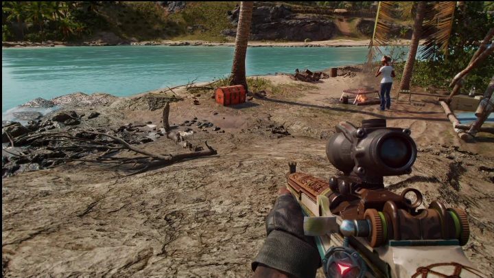 Die Kiste befindet sich auf einer kleinen Insel direkt vor der Küste – Far Cry 6: Gewehre, einzigartige Waffen – Liste – einzigartige Waffen – Far Cry 6 Guide